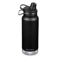 Klean Kanteen TKWide 32oz 946ml Insulated Black W/ Chug Cap Drink Bottle