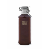 KLEAN KANTEEN CLASSIC GROWLER 40oz BPA FREE SWIG LOK CAP WATER BOTTLE - AMBER