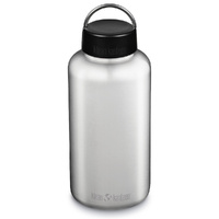 Klean Kanteen 64oz / 1900ml Bottle Wide Loop Cap - Brushed Stainless