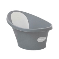 Shnuggle Baby Bath w/ Backrest & Bum Bump Support & Plug - Slate Grey