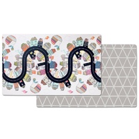 Skip Hop Doubleplay Reversible Kids Baby Play Mat , Vibrant Village & Sketch Triangle 