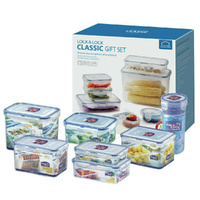 Lock & Lock 8 Piece Classic Plastic Airtight Food Storage Containers 8pc