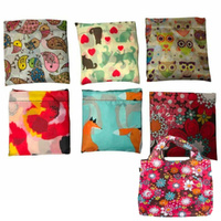 KARLSTERT Pocket Shopper Reusable Foldaway Shopping Bag 55 x 40cm - Set of 2