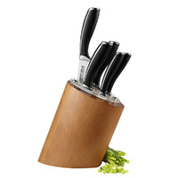 Avanti Wave 6 Piece Birchwood Knife Block Set - Kitchen Knives 6pc