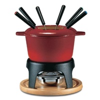 New Swissmar Sierra 11 Piece Cherry Red Fondue Set 11pc