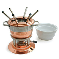 New Swissmar Lausanne 11 Piece Copper Fondue Set 11pc
