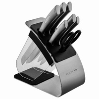 Scanpan 8pc Classic Steel Eclipse 8 Piece Knife Block Set 