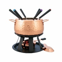 New Swissmar Biel 11 Piece Copper Fondue Set 11pc