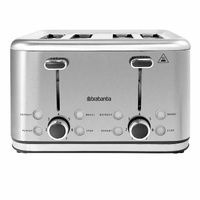 New Brabantia 4 Slice Toaster - Stainless Steel