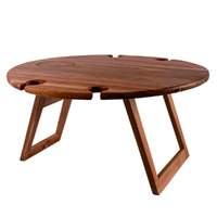 Peer Sorensen Folding Round Travel Picnic Table 50 x 25cm - Acacia Wood