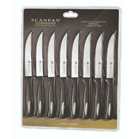 New Scanpan Microsharp 8pc Steak Knife Set -  Black 8 Piece 