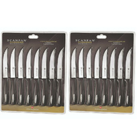 New Scanpan Microsharp 16pc Steak Knife Set -  Black 16 Piece