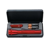 MAGLITE 2AA FLASHLIGHT RED + SWISS ARMY KNIFE VINTAGE FREE POSTAGE 85960