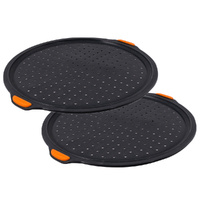 2pc Bakemaster 32cm Silicone Pizza Tray