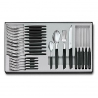 Victorinox Modern 24pc Steak Table Cutlery Set of 24 Piece - Black