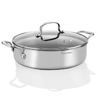 Stanley Rogers Matrix Non-Stick 28cm / 4.5L Chefs Pan With Lid 