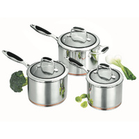 Scanpan 3 Piece Coppernox Copper Based Saucepan Set - 16 / 18 / 20cm