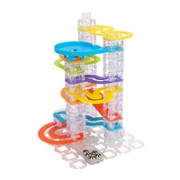 Fat Brain Toy Co 73pc Trestle Tracks Marble Run Builder Set Kids Toy 8y+ FA313-2