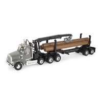 ERTL Peterbilt Freightliner Semi 122SD w/ Logging Trailer & Grapple 1:32 Scale