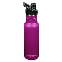 Klean Kanteen Classic Narrow 18oz 532ml Bottle W/ Sport Cap - Purple Potion
