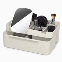 Joseph Joseph Viva Large Cosmetic Organiser with Removable Mirror - Shell