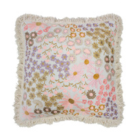 Bambury Millie 50 x 50cm Embroidered Floral Square Cushion 