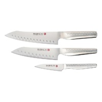 Global Ni 3 Piece Knife Set - Paring & Vegetable & Cooks 3pc