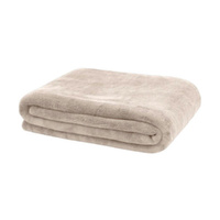 Bambury Microplush Throw Rug 130 x 170cm - Stone