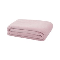 Bambury Microplush Throw Rug 130 x 170cm - Blush