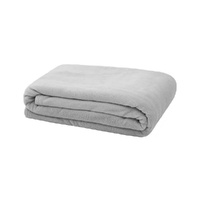 Bambury Microplush Throw Rug 130 x 170cm - Silver