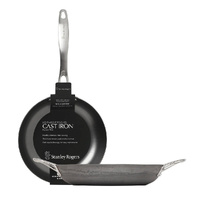 Stanley Rogers 2pc Lightweight Cast Iron Bundle Cooks Pan 30cm & Frypan 24cm