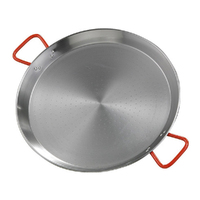 Garcima Carbon Steel Paella Pan with Red Handles - 50cm
