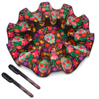 Prepara Carousel Taco Holder Stand + Taco Spoon Set of 2 - Day of The Dead 