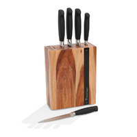 Stanley Rogers Black Flash 6 Piece Knife Block Set 6pc - 41372