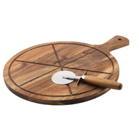 Maverick Flinders Pizza Board 44 x 33 x 1.5cm & Wheel - Set of 2