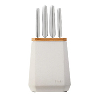 Furi Pro Stone 5pc Knife Block Set Snow Terrazzo 5 Piece - 41501