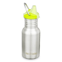 Klean Kanteen Kid 12oz / 355ml Classic Narrow w/ Sippy Cap Water Bottle - Brushed Stainless