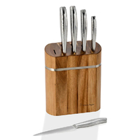 Stanley Rogers Domed Oval 6 Piece Knife Block 6pc - 41520