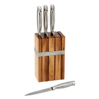 Stanley Rogers Banded 5 Piece Knife Block 5pc - 41517