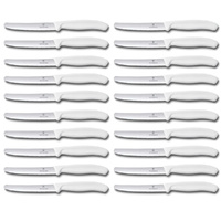 Victorinox Steak and Tomato Knife 11cm Wavy Edge - Set of 20 - White