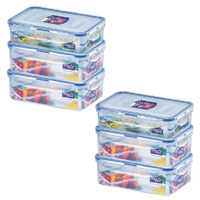 Lock & Lock 6 Piece Rectangle Container Set - 6pc