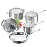 Scanpan Impact 5 Piece Cookware Set with Steamer - Stainless Steel 5pc