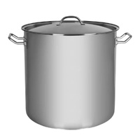 Chef Inox Elite Stockpot with Lid 450x450mm / 70L - Stainless Steel