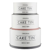 Mason Cash Innovative Kitchen Set of 3 Cake Tins - White