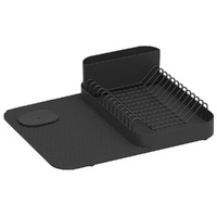 Vigar Vintage Metal Dish & Cutlery Drainer Dish Rack Set Black