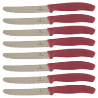 Victorinox Steak & Tomato 11cm Knife Pistol Grip Set x 8 Knives - Mystery Mulberry