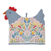 Ulster Weavers Folk Chicken Shaped Tea Cosy Multi-Coloured - 29 x 33 x 3cm