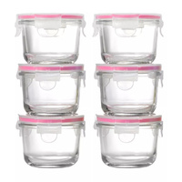 Glasslock Baby 6 Piece Round 165ml Food Container Set 28093