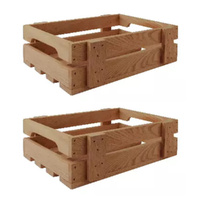 Athena Brooklyn Jersey Crate 30 x 20 x 90cm Acacia Wood - Set of 2