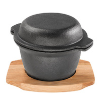Pyrolux Pyrocast Garlic Pot with Maple Tray 11.8cm - 11860